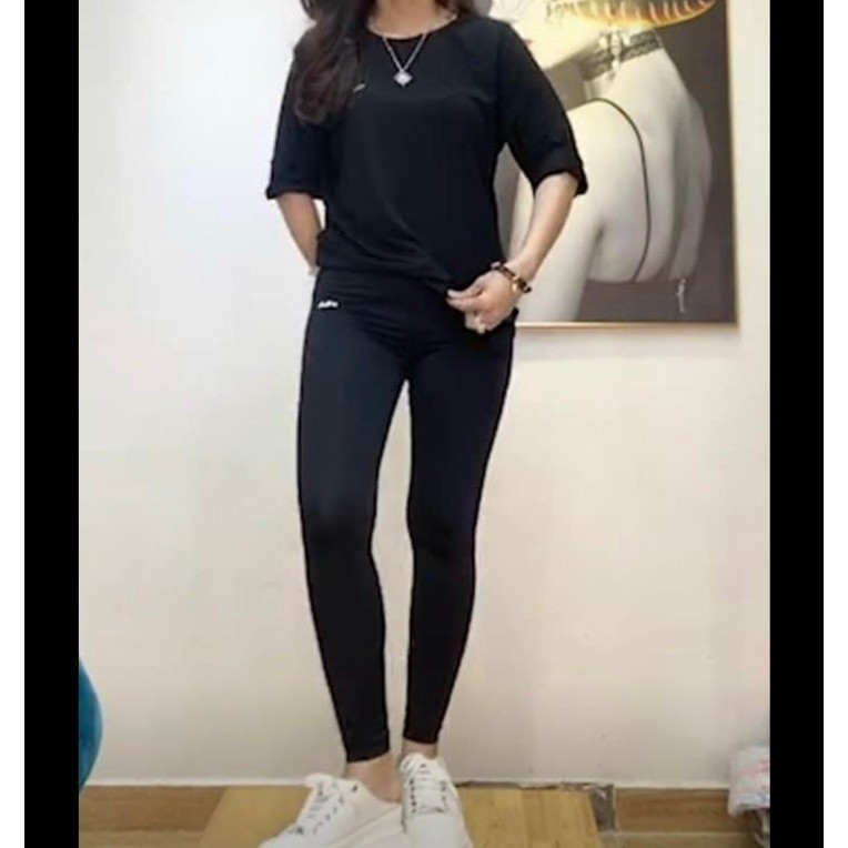 Bộ Đồ Nữ Thể thao Giữ nhiệt FILA hàng xuất dư kiểu dáng trẻ trung hiện đại phù hợp mặc nhà đi tập XanhHouse