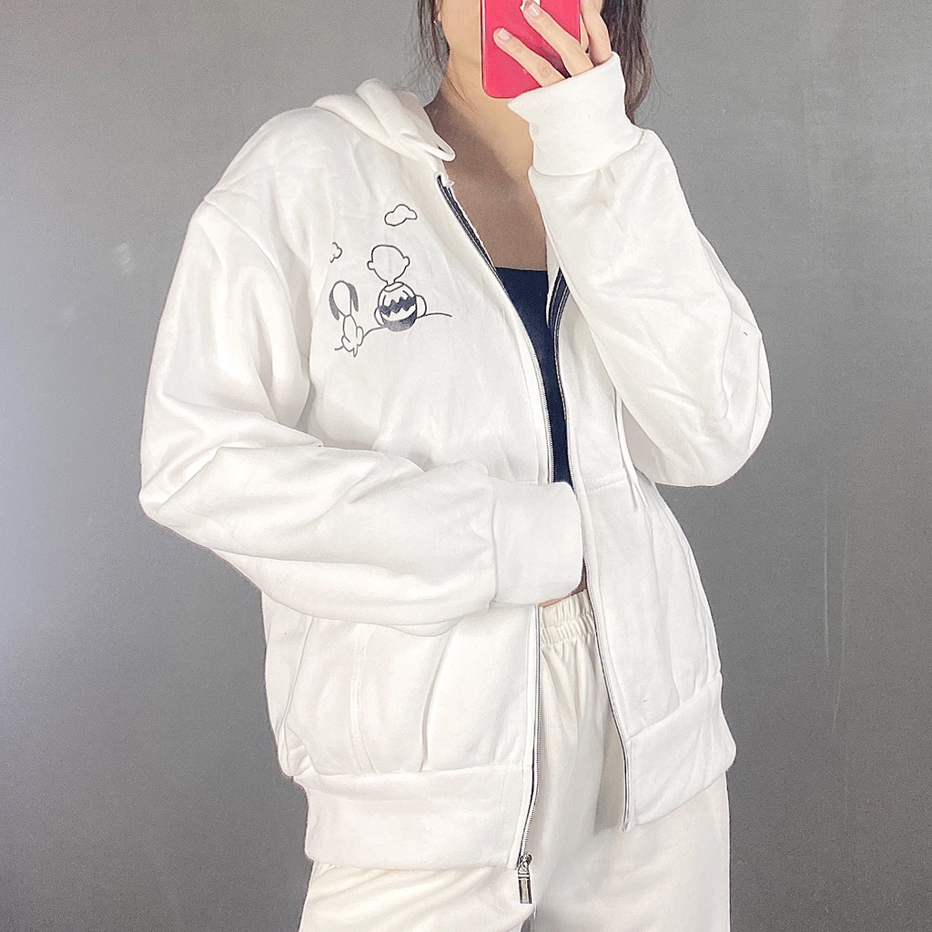 Áo Khoác Nỉ Form Rộng Nữ The Delia Áo Hoodie Zip Nữ Form Rộng Nỉ Bông Có Mũ Khóa Kéo My Friends KNK06 | BigBuy360 - bigbuy360.vn