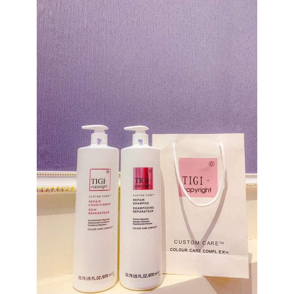 [ TIGI ] CẶP DẦU GỘI TIGI COPYRIGHT REPAIR 970ML - PHỤC HỒI TÓC NHUỘM, TÓC HƯ TỔN DO HÓA CHẤT HÀNG CHÍNH HÃNG | BigBuy360 - bigbuy360.vn