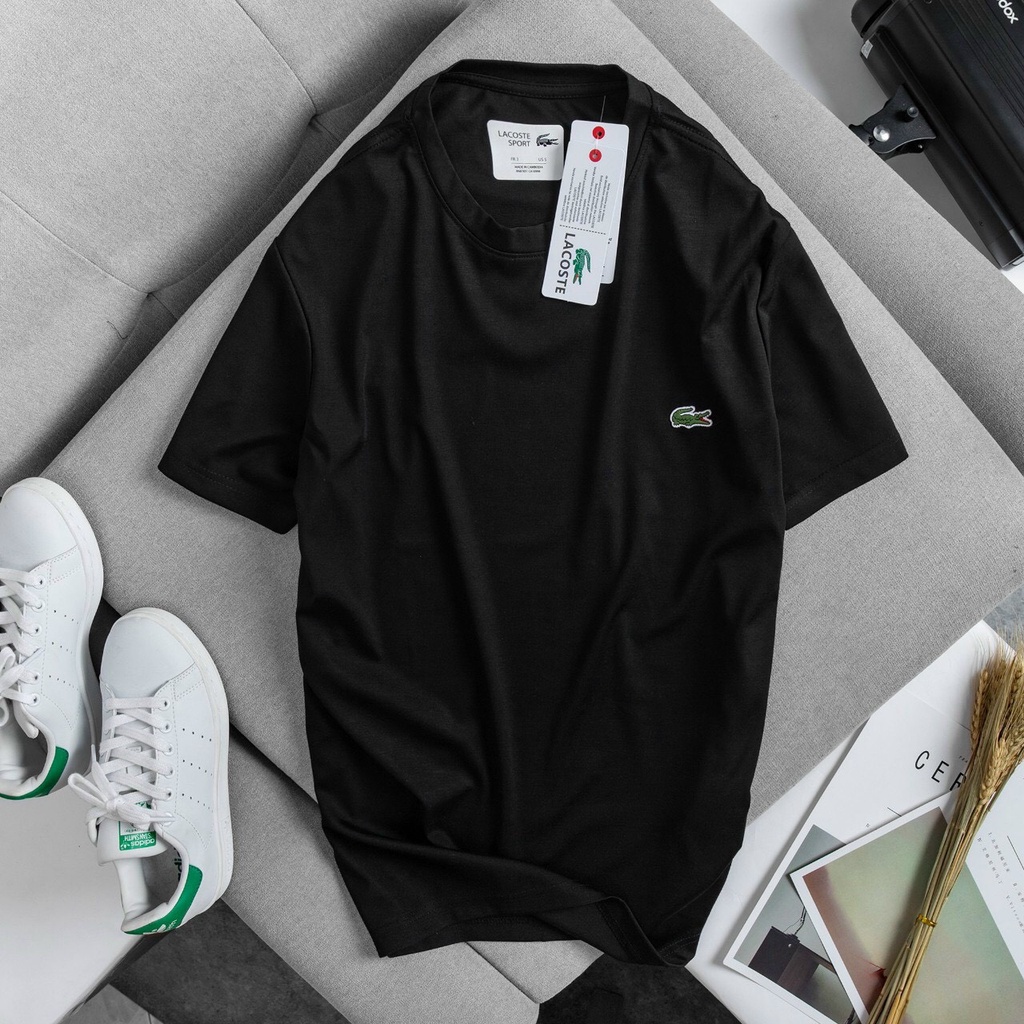 Áo thun nam cá sấu tay ngắn cổ tròn cao cấp nhiều màu, chất cotton bề mặt vải mịn mát