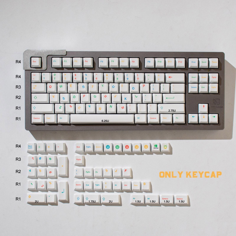 Bàn Phím Cơ 136 Phím PBT 1.5U Ctrl Alt Dành Cho Trẻ Em