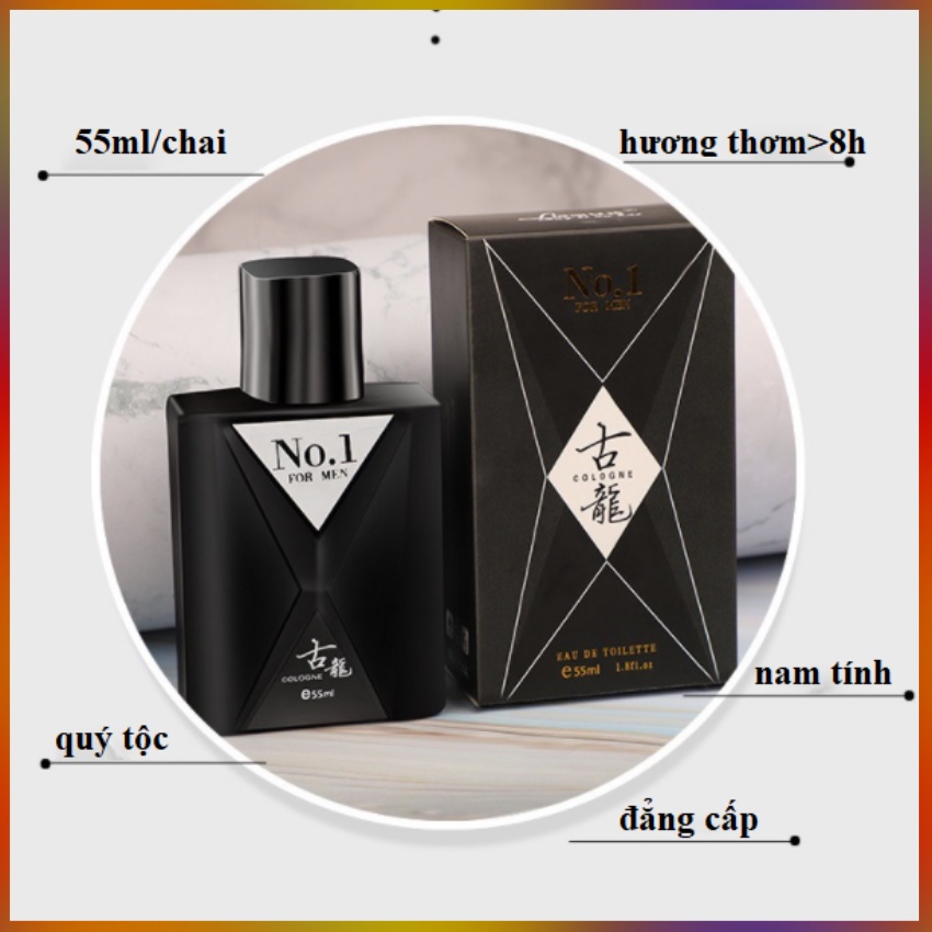 Nước Hoa Dành Riêng Cho Phái Mạnh No.1 55ml/Chai Mầu Đen Bí Ẩn