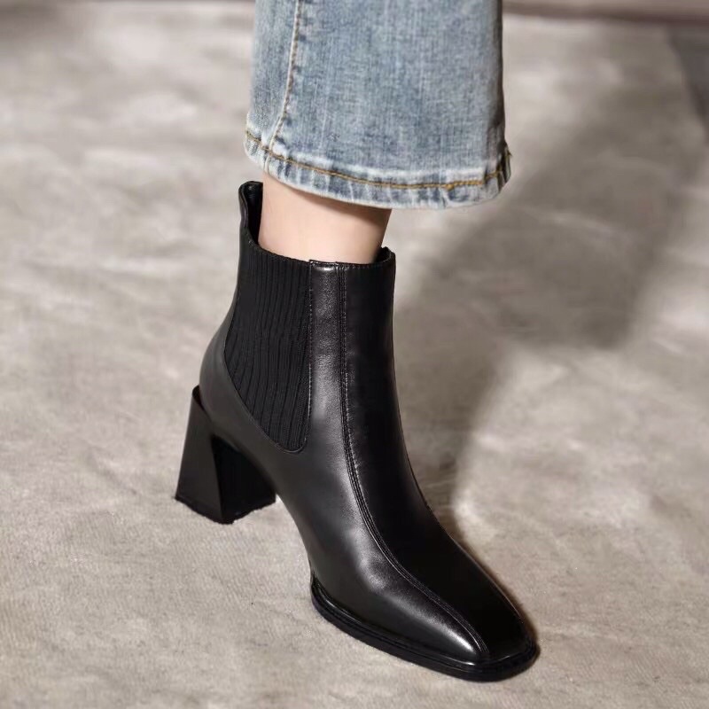 Order Boot mũi vuông kiểu Pháp thu đông