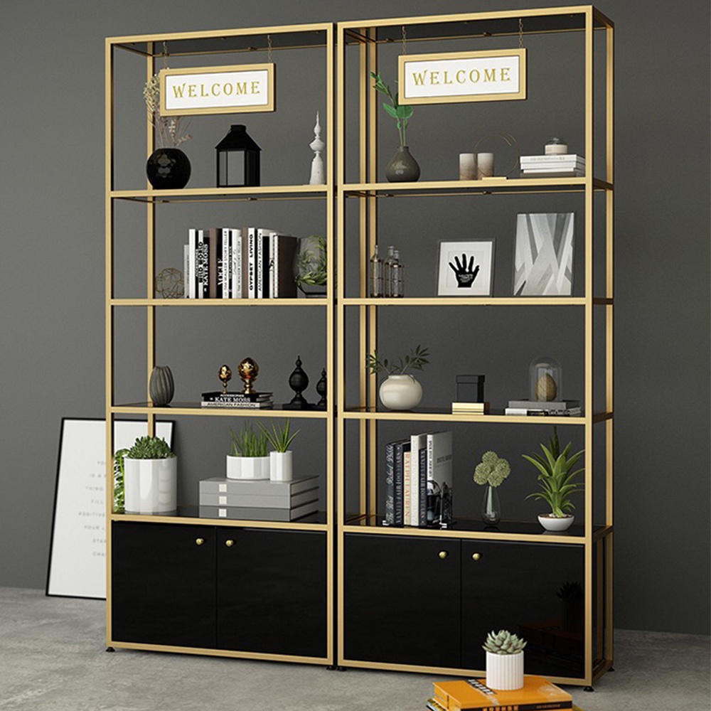 Kệ trưng bày trang trí, để sách IBIE AK017 mặt gỗ, khung sắt sơn tĩnh điện, tùy chọn kích thước, màu sắc, gia công tỉ mỉ