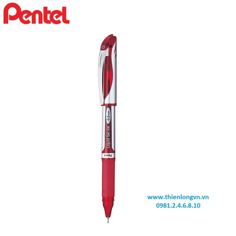 Bút nước ký energel Pentel BLN55 mực đỏ ngòi 0.5mm