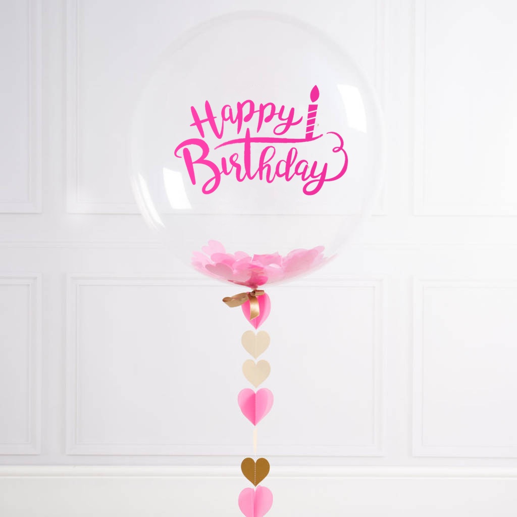 Decal Trang Trí Dán Tường Dán Bóng - Decal Sinh Nhật In Chữ Happy Birthday