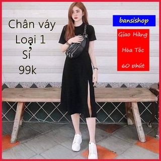 Chân váy Midi Skirt Xẻ Tà Loại 1 Chất Đẹp - Chân váy Midi Xẻ Tà Bán Sỉ Shop