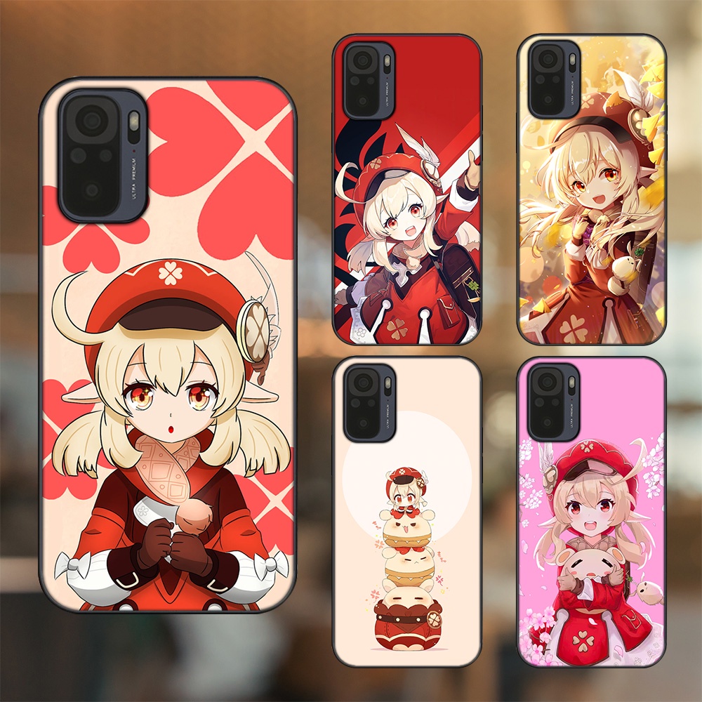 Ốp lưng Xiaomi Redmi Note 10, Note 10s viền đen in hình Klee Genshin Impact