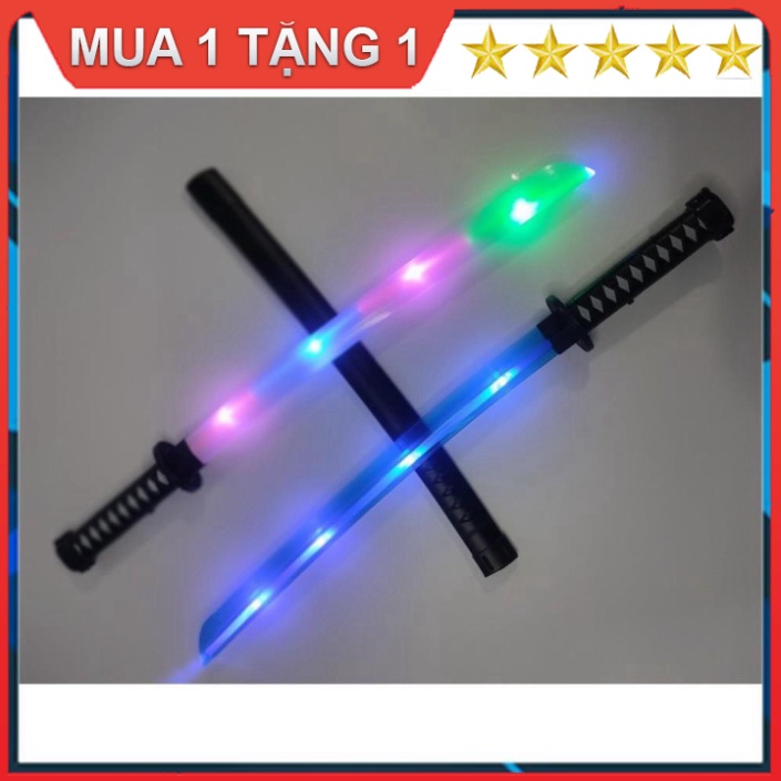 Kiếm Phát Sáng Katana 68 Cm - Kiếm Ánh Sáng - Đồ Chơi katana Nhựa Có Đèn và Âm Thanh ✔Tặng bộ bà