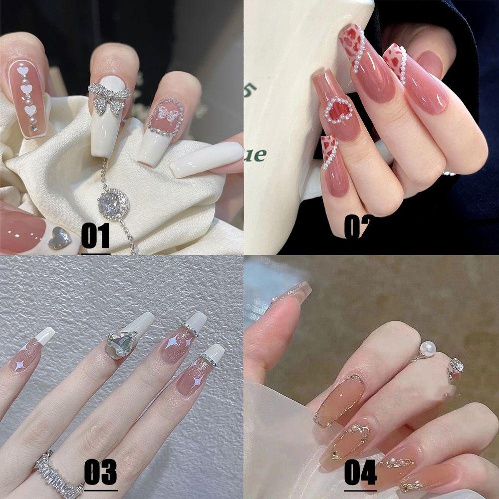 Bộ 24 Móng Tay Giả Che Phủ Toàn Diện Tháo Rời Được