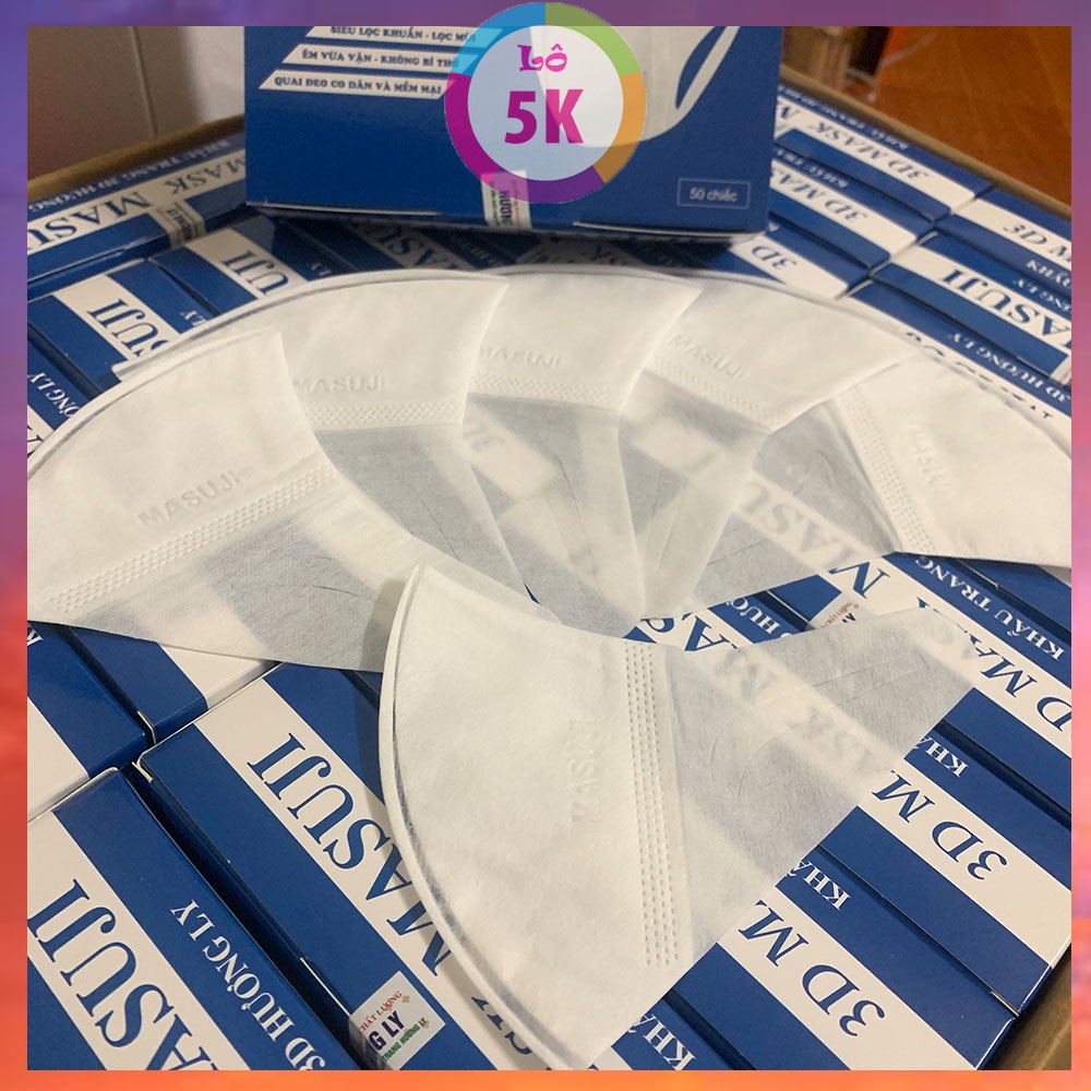 Khẩu trang 3D Mask Monji công nghệ dập Nhật Bản hộp 50 cái