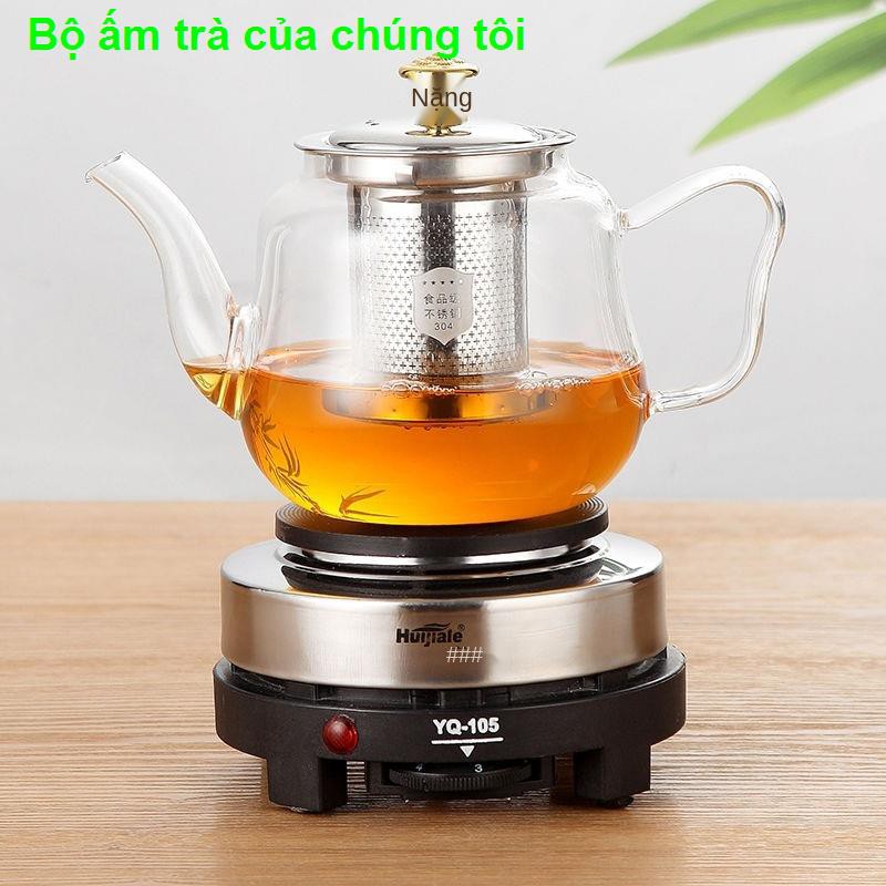 bìnhbộ pha trà thanh nhiệt, ấm nấu chè nhỏ, hoa thủy tinh sức khỏe, bếp điện, đun nước,