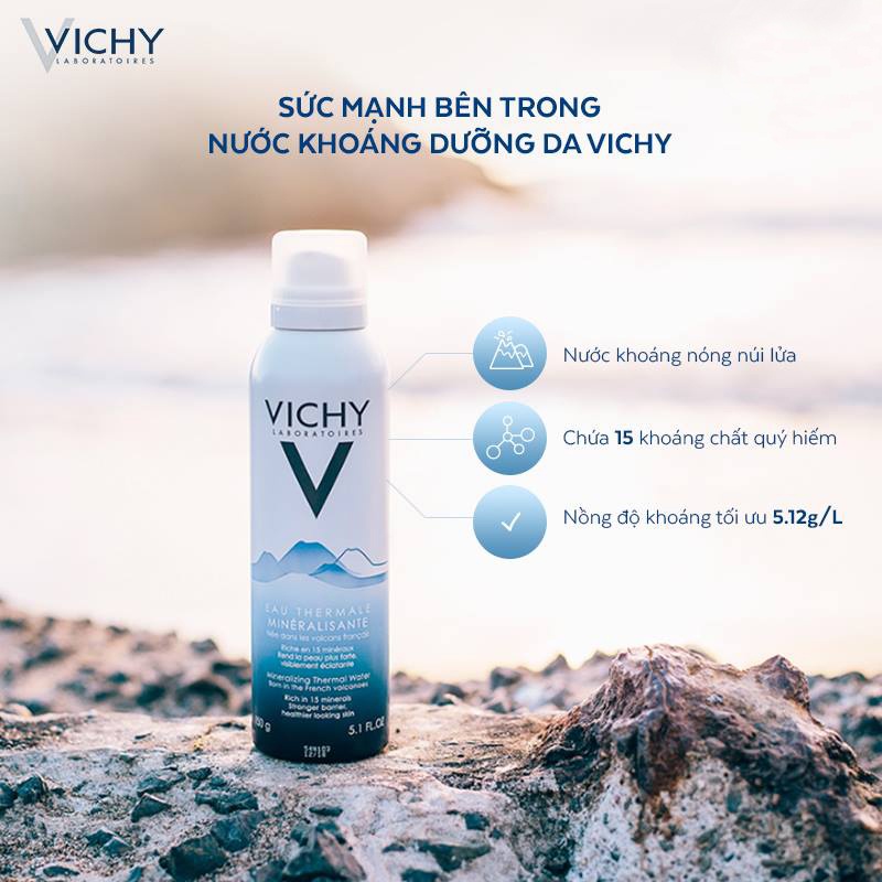 Xịt khoáng cấp ẩm và bảo vệ da Vichy Mineralizing Thermal Water | BigBuy360 - bigbuy360.vn