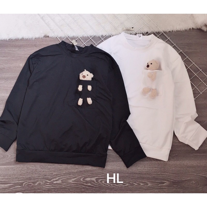 áo nỉ dài tay túi gấu bông | BigBuy360 - bigbuy360.vn