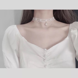 Choker vòng cổ đan hoa