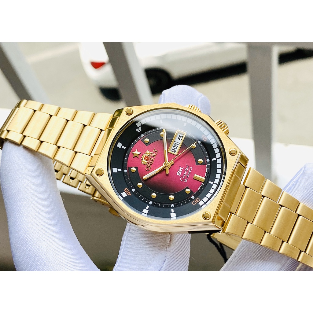 Đồng Hồ Nam Orient SK Edition 2022 RA-AA0B04R19B Automatic Dây Sắt Vàng Mặt Đỏ