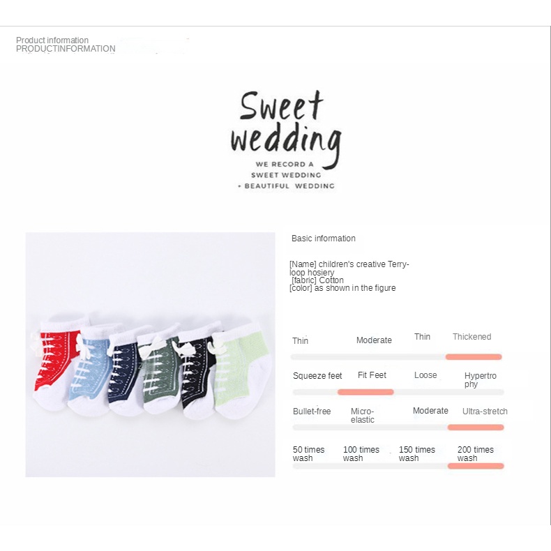 Vớ Cotton Cho Bé Từ 0-12 Tháng Tuổi Hình Đôi Giày