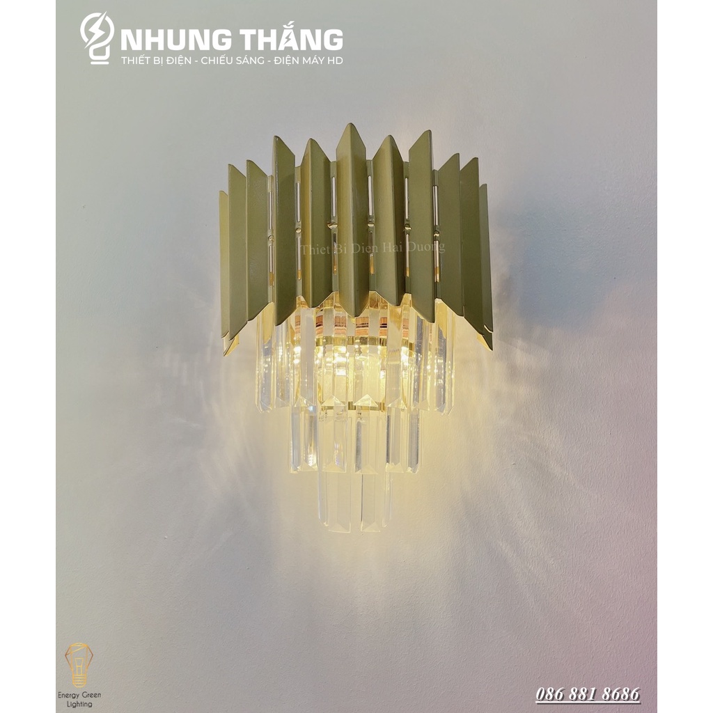 Bộ 2 Đèn Gắn Tường Cao Cấp Decor DT-2009 - Sử Dụng Đui E14 - Trang Trí Trong Nhà , Cầu Thang , Hành Lang - Kèm 4Bóng Led