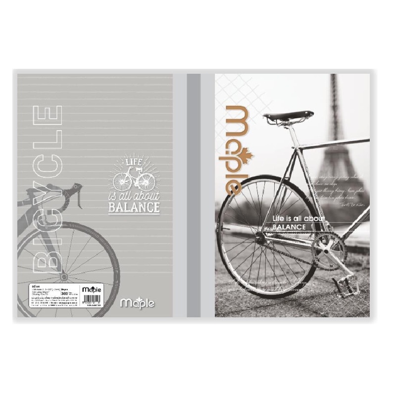 Sổ bìa bồi may gáy Maple 300 trang NBB.A4BIC300