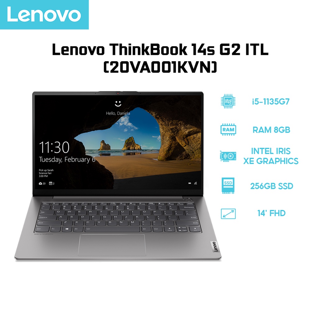 Laptop Lenovo ThinkBook 14s G2 ITL (20VA001KVN) i5-1135G7 | 8GB | 256GB | 14' FHD | Win 10