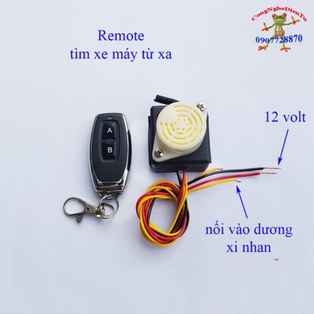 Bộ tìm xe máy từ xa remote inox chống nước