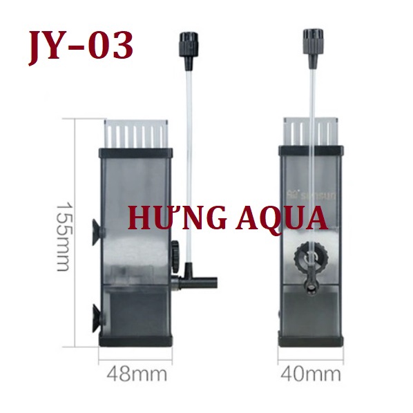 Lọc váng, lọc váng bề mặt nước bể cá SUNSUN JY-02/03 tích hợp phun oxy, thổi luồng (chính hãng)