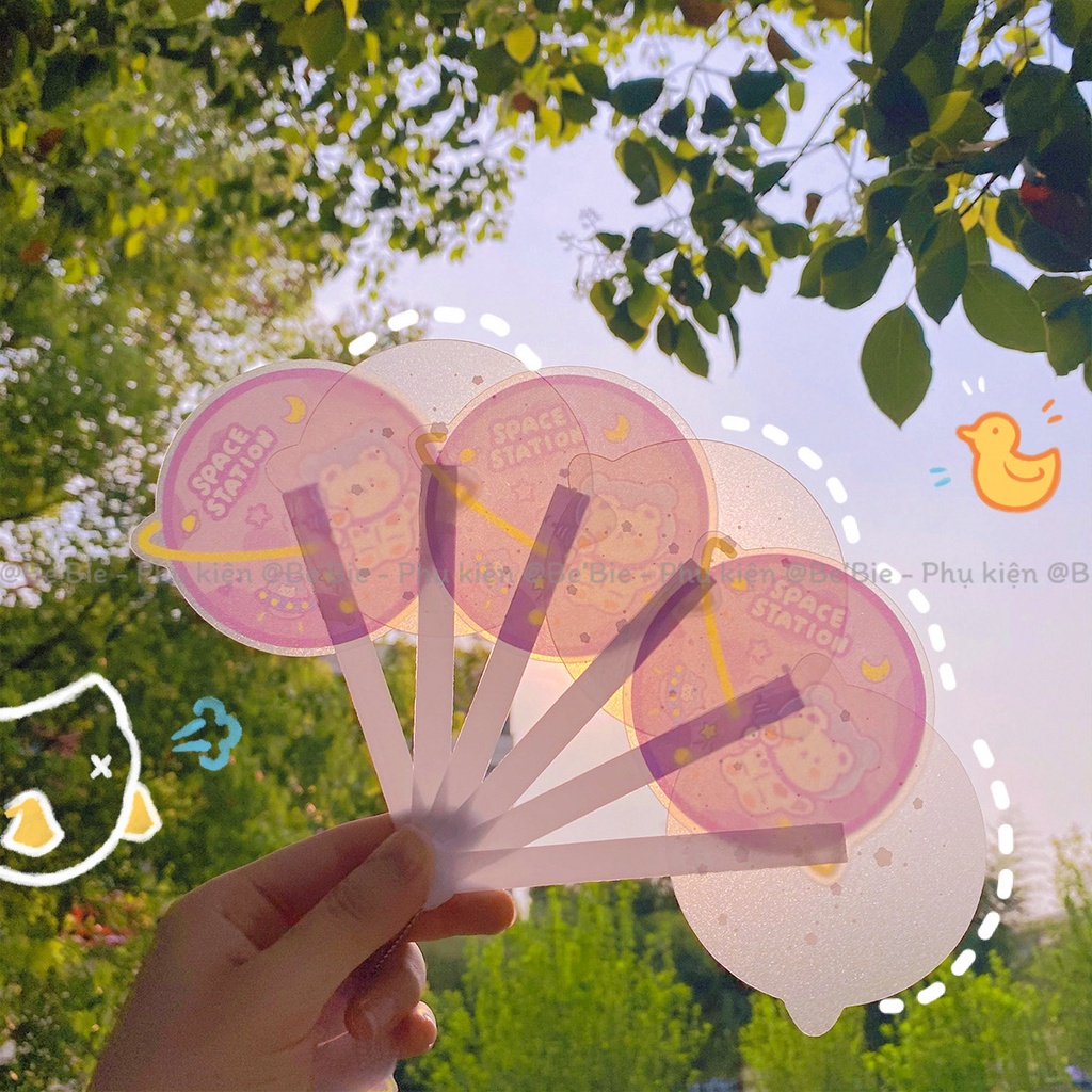 Quạt cầm tay nhựa 6 miếng hình dễ thương BeBie - BP391