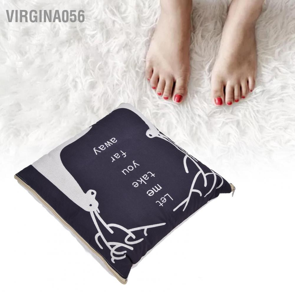 Virgina056 Cartoon Soft Pillow Polyurethane Fiber Foldable 2 in 1 Back Cushion Quilt for Home Car Use