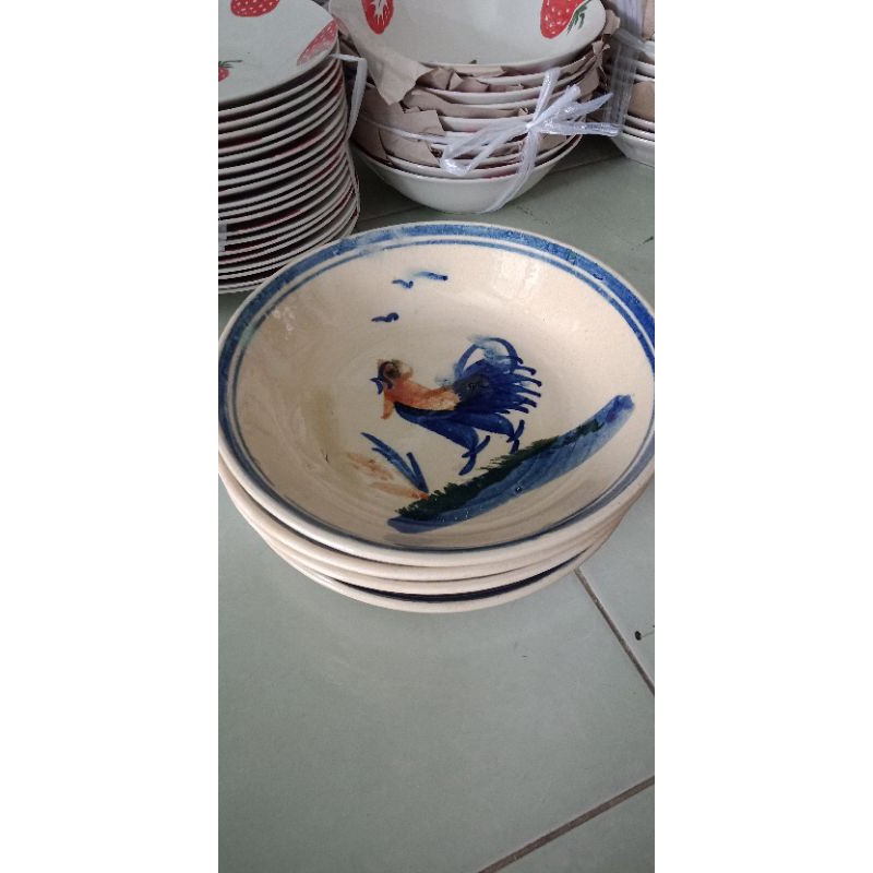 <Video SP> Dĩa Đá Xưa Hình Con Gà Tròn Sâu Lòng 19.5*4.5cm