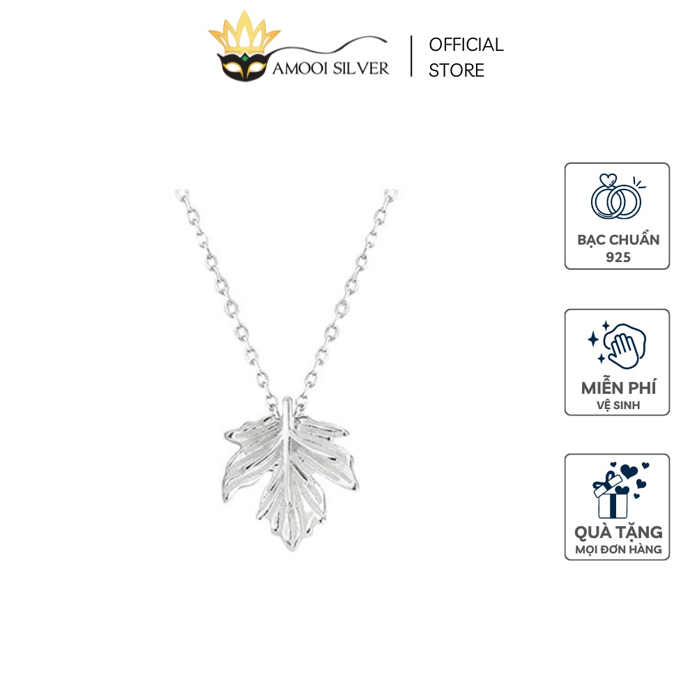 Dây chuyền bạc S925 lá phong - Amooi Silver AD61
