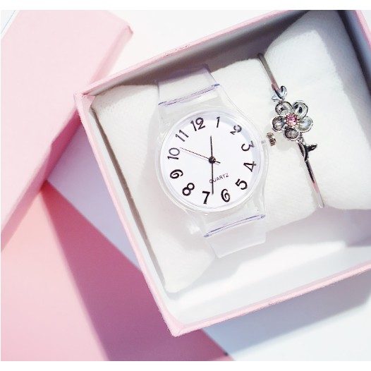 ĐỒNG HỒ NỮ DÂY CAO SU TRONG SUỐT NHIỀU MÀU D303 CỰC ĐẸP | BigBuy360 - bigbuy360.vn