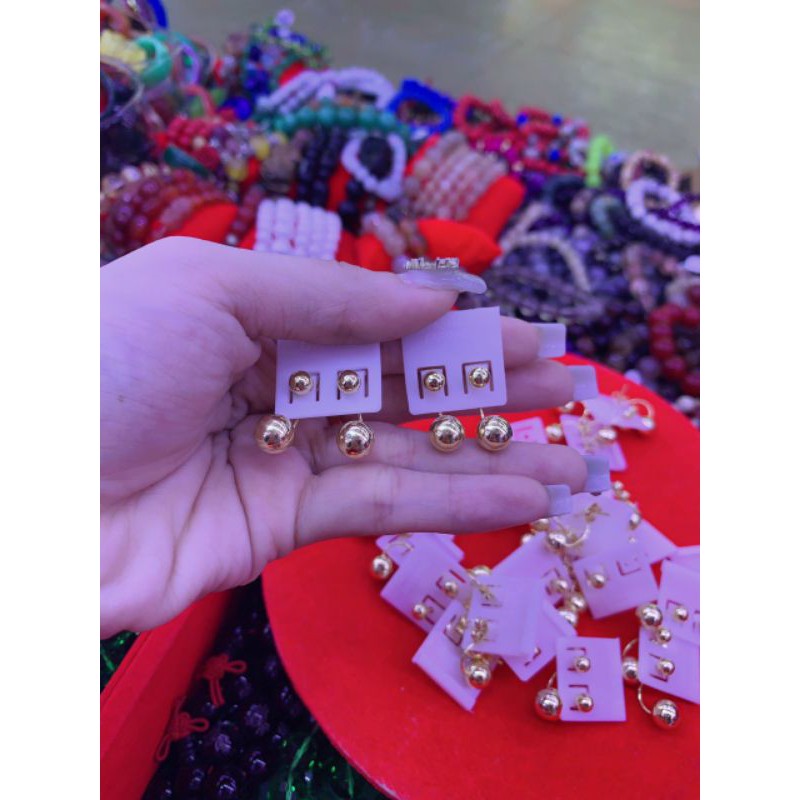 Bông tai bi vàng 6k