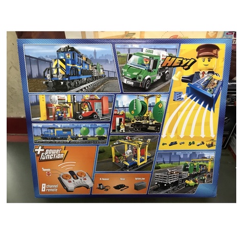 Đồ chơi xếp hình Thành phố Nonlego 60052 a19081 Ga tàu hoả xanh