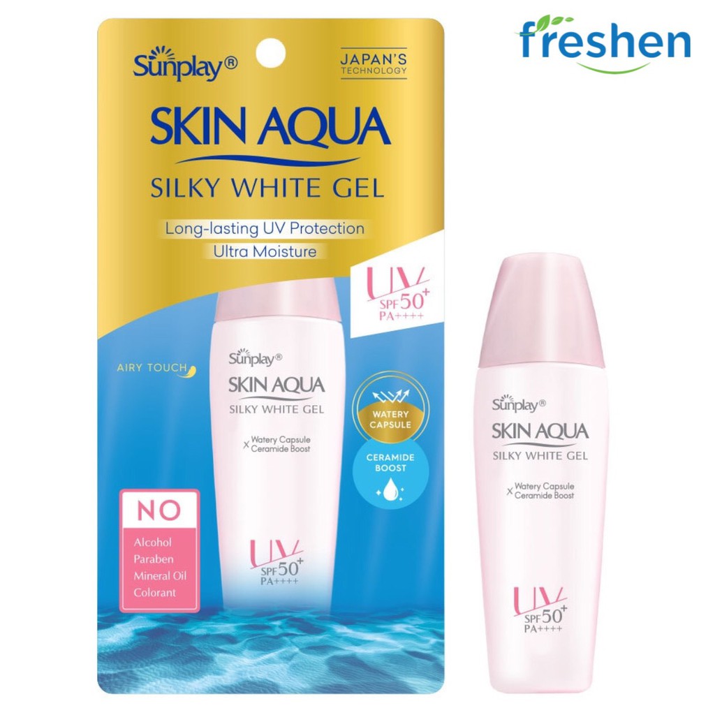 ✅(CHÍNH HÃNG) Sunplay Skin Aqua Silky White Gel - Kem Chống Nắng SPF50+, PA++++ Thêm Khuyến Mãi
