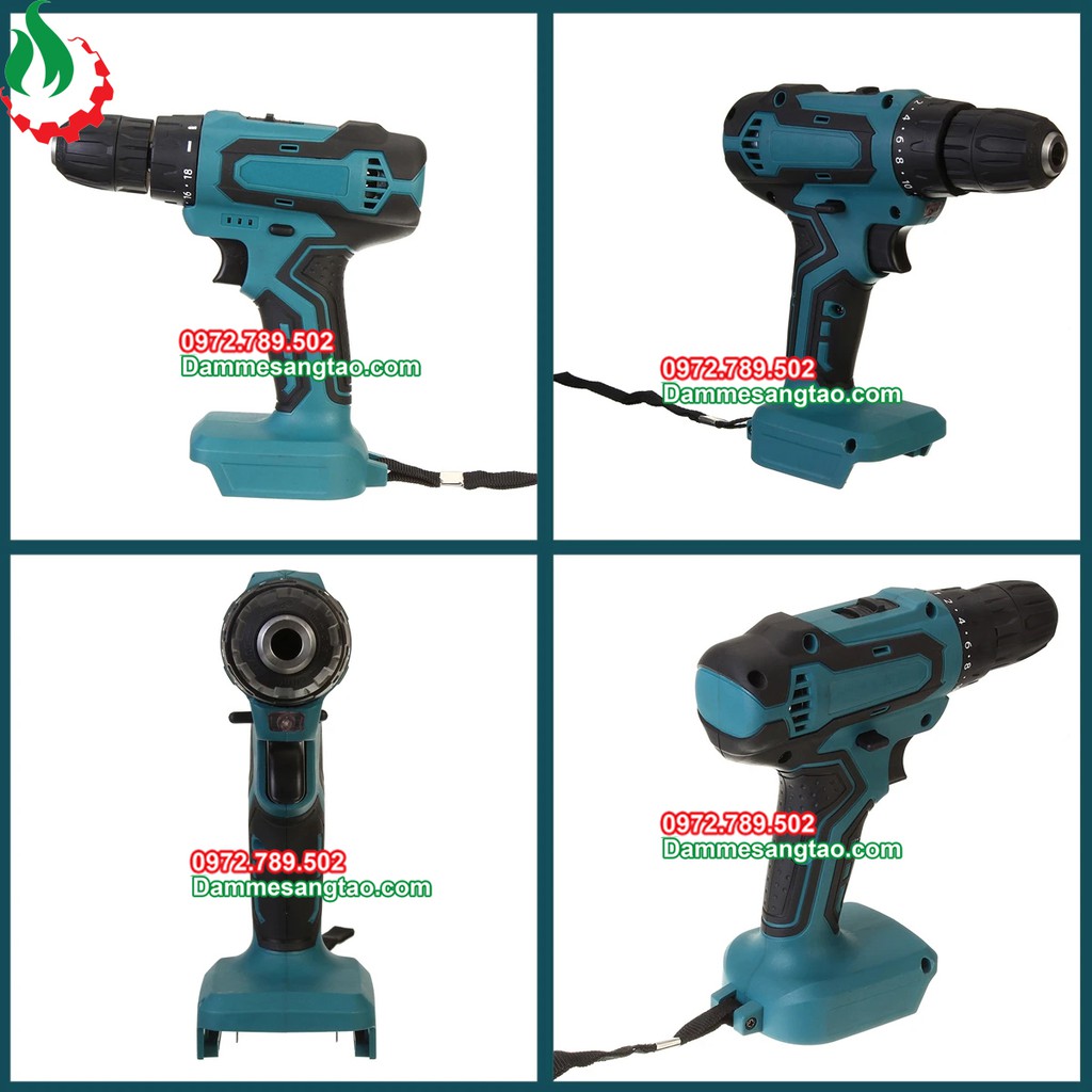 Máy khoan pin 18V (Mẫu 5) Động cơ chổi than 550