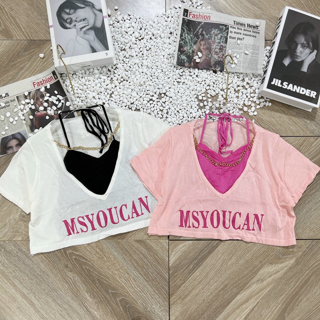 Sét áo barbie girL sóng bèo xinh dài tay - cộc tay