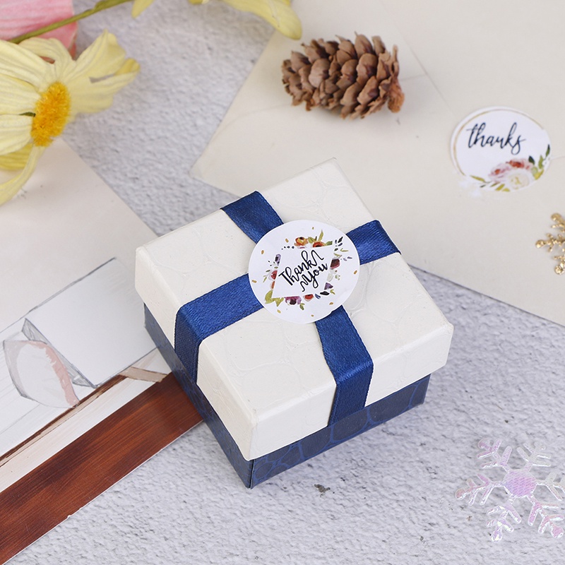Bộ 2 Cuộn 500 Miếng Dán Hình Tròn In Chữ Thank You Độc Đáo Trang Trí Tiệc