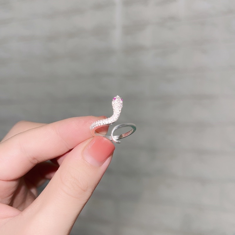 Nhẫn bạc hở con rắn cá tính tùy chỉnh size theo yêu cầu DaLiA Jewelry nhẫn bạc ý 925