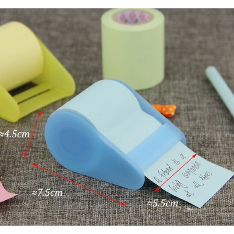 Giấy note pastel dài 8m kèm dụng cụ cắt tiện lợi Bistore