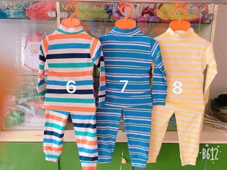 Set 3 bộ cotton len cho bé( bé trai và gái)
