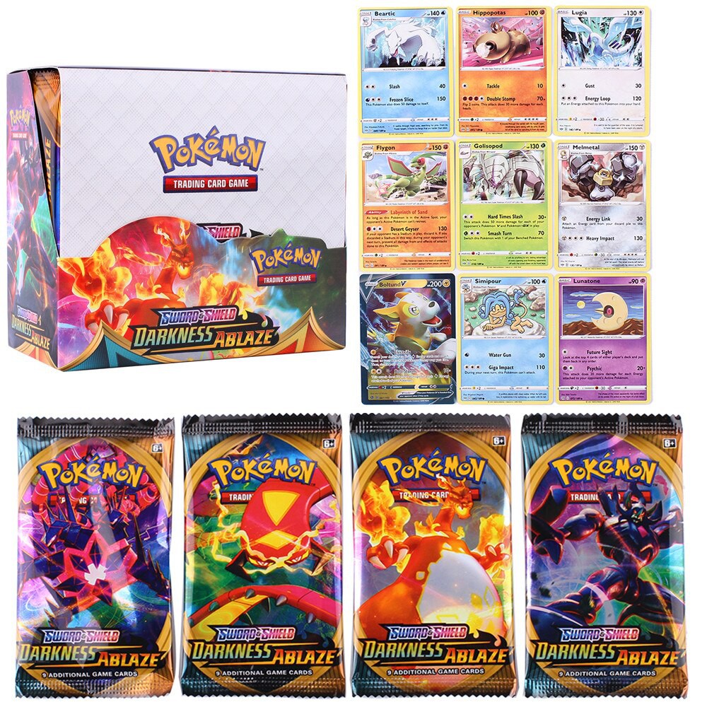 Bộ Thẻ Bài Pokemon 324 Thẻ Trading Card Game Pokemon Darkness Ablaze Sưu Tập Đẹp Đọc Đáo