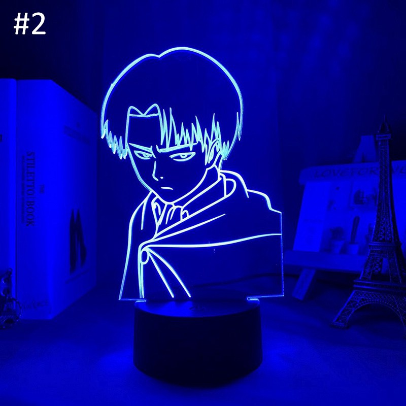 Anime Attack on Titan 7-Color Base Touch Light Bedroom Decor Light Kids Gift Table Lamp