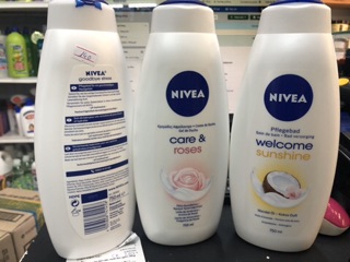 Chai Sữa tắm Nivea 750ml của Đức làm trắng, dưỡng ẩm cho da Đức