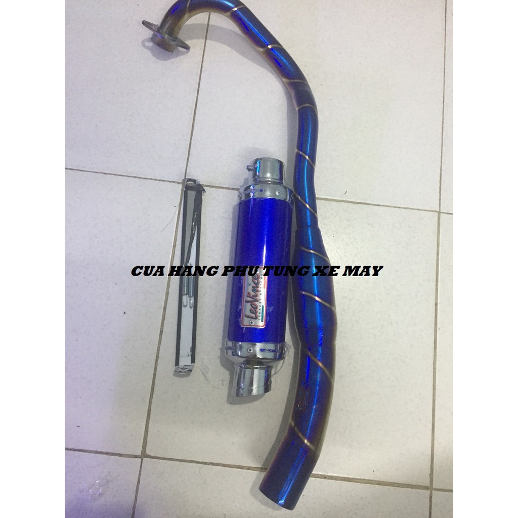 Pô LeoVince kèm cổ bầu hơi titan gắn xe Ex135, Ex 150, Winner, Raider Fi, Satria