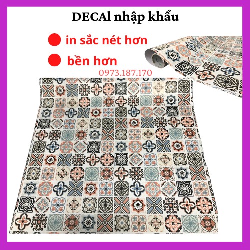 Giấy dán tường phòng ngủ 3d giả gạch, decal dán tường gạch bông Hưng Chiếu 50x120cm | BigBuy360 - bigbuy360.vn