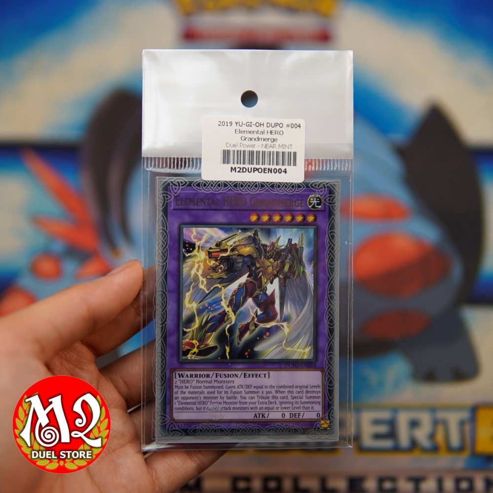 Thẻ bài đồ chơi Yugioh DUPO-EN004  - Elemental HERO Grandmerge – Ultra Rare -Bảo quản M2SCCQ-LITE