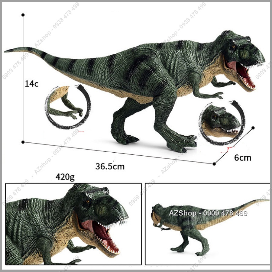 Mô Hình Khủng Long Bạo Chúa T-Rex  Tyranosaurus Săn Mồi - Xanh Lớn -7732.3