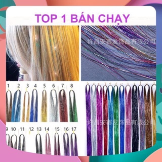 [HÀNG HOT] SET 200 SỢI LINE KIM TUYẾN GẢY LIGHT/ TÓC KẸP MÀU LẤP LÁNH