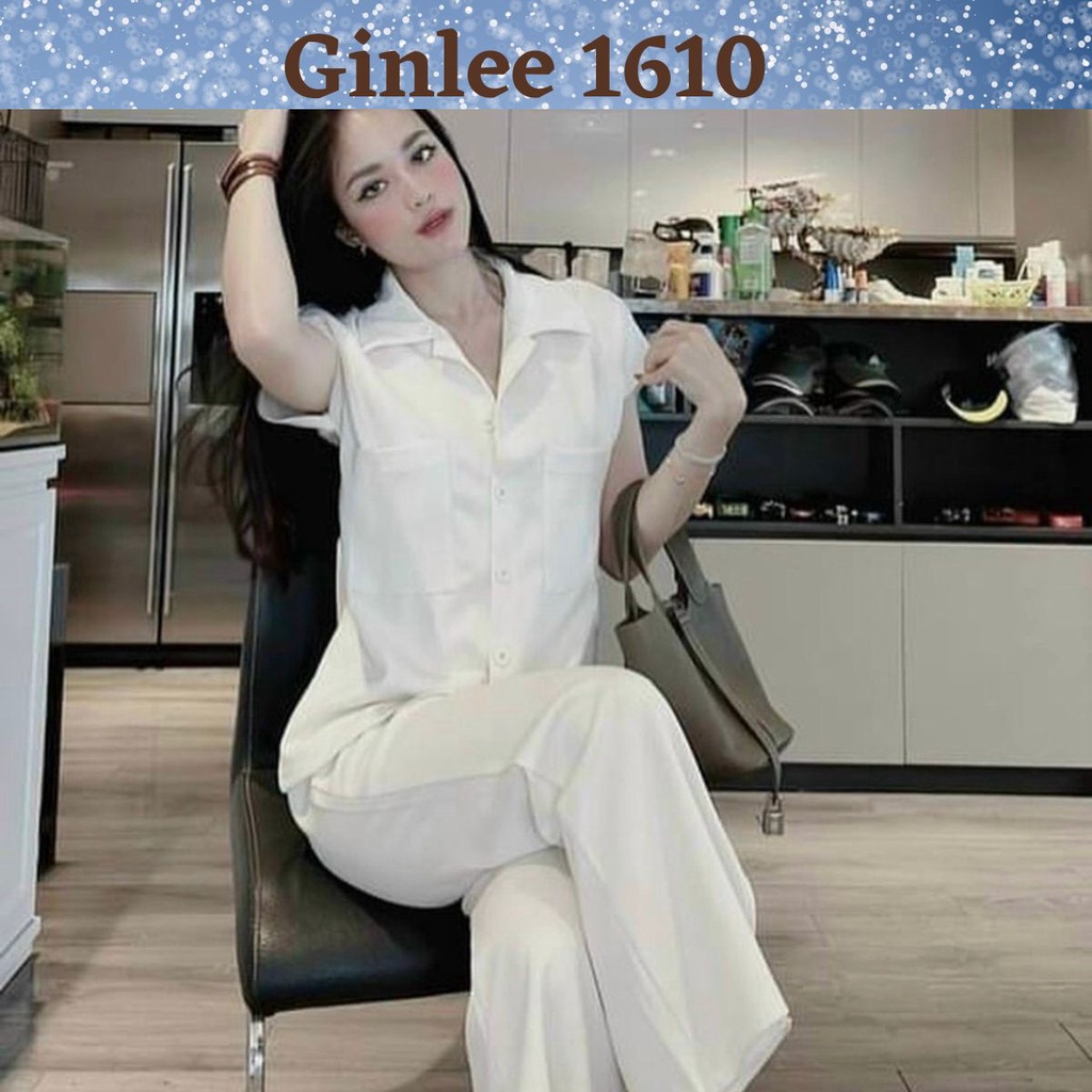 SP 1486-Bộ áo cổ Đức mix quần ống loe xẻ tà style Hàn Quốc trẻ trung sang chảnh (40-60kg)- có buôn sỉ
