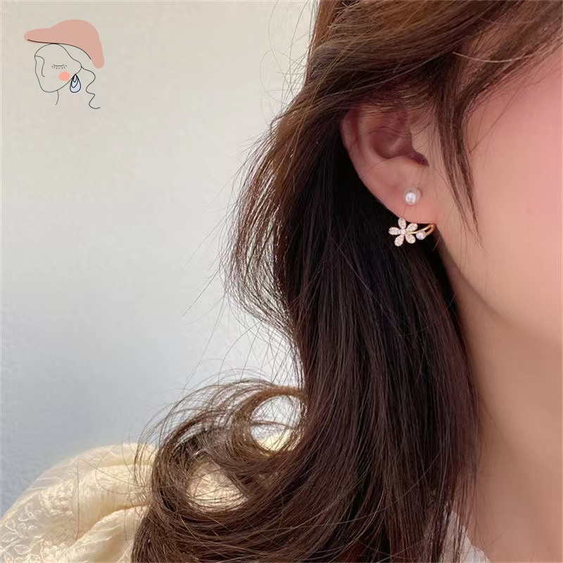 Bông Tai Mạ Bạc 925 Kiểu Dáng Đơn Giản Thời Trang Dành Cho Nữ